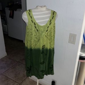 Beautiful Ombre Green Dress - free size